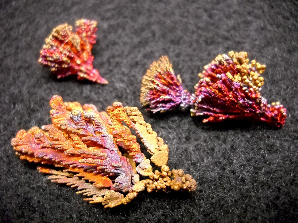 electroplated crystals by Fred and Connie Libby