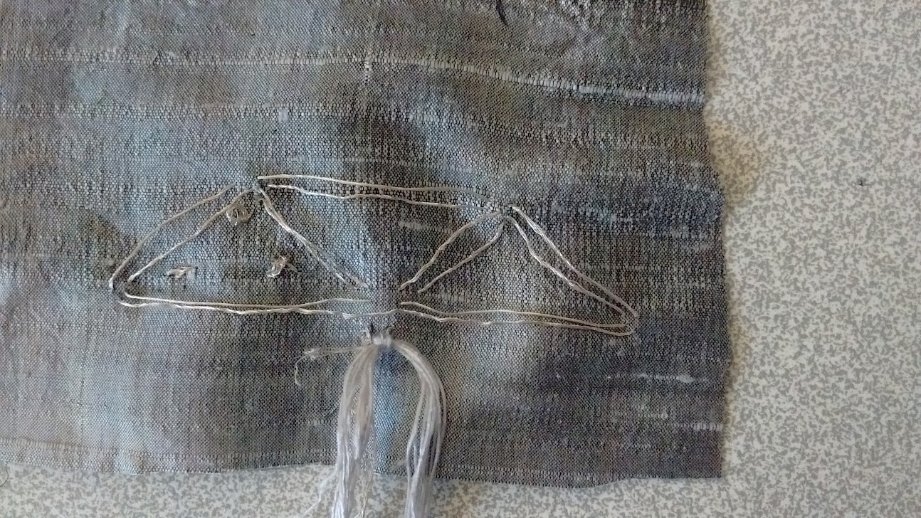 Silver thread before electrplating