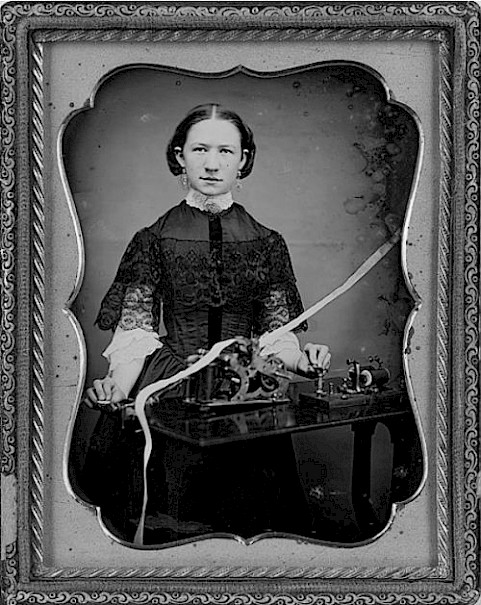 Femme opératrice telegraph, 1850