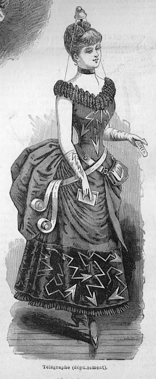 Telegraph costume dress ,1884